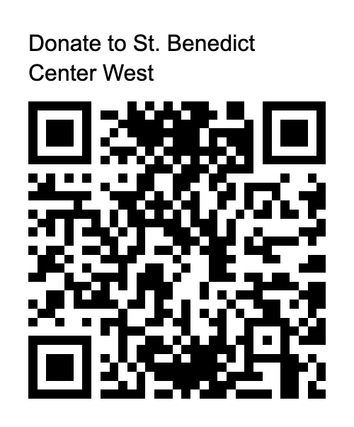 QR code — Donate to St. Benedict Center West via PayPal